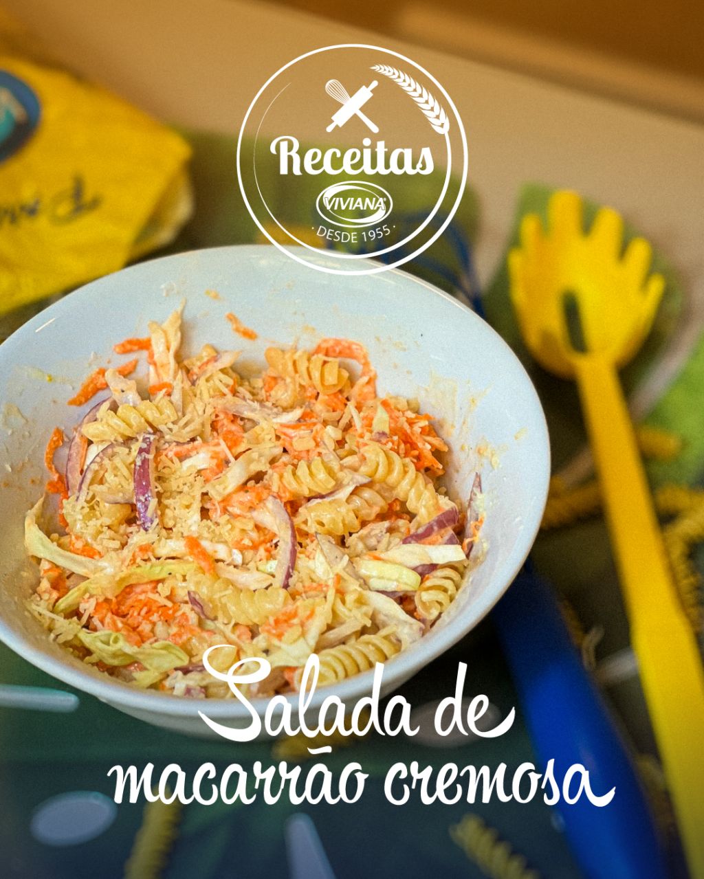 Salada de macarrão cremosa Viviana