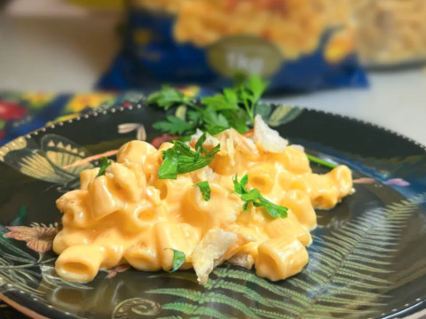 Massa com queijo de micro-ondas