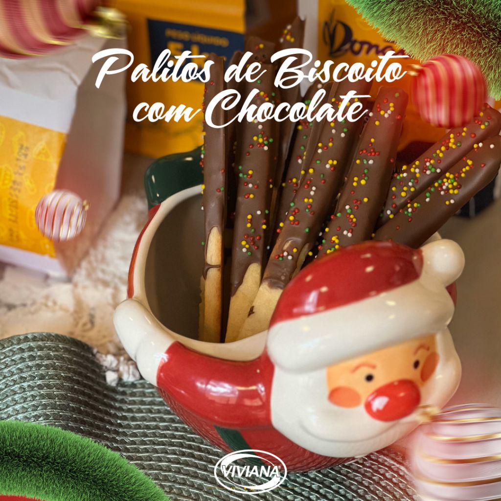 Palitos de biscoito decorados
