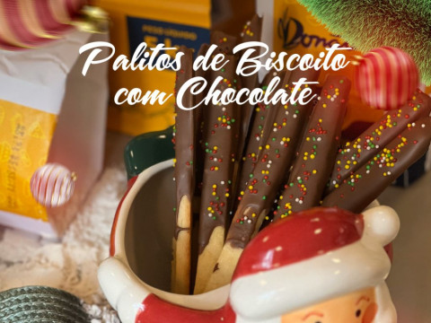 Palitos de biscoito decorados